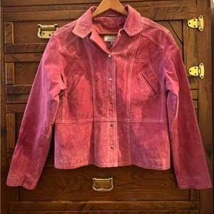Women's Pink Suede Jacket‎ Vintage